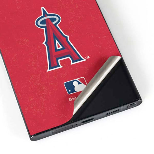MLB Los Angeles Angels - Solid Distressed Galaxy S25 Ultra Skin