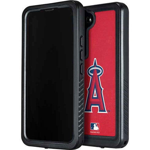 MLB Los Angeles Angels - Solid Distressed Galaxy S24 Waterproof Case