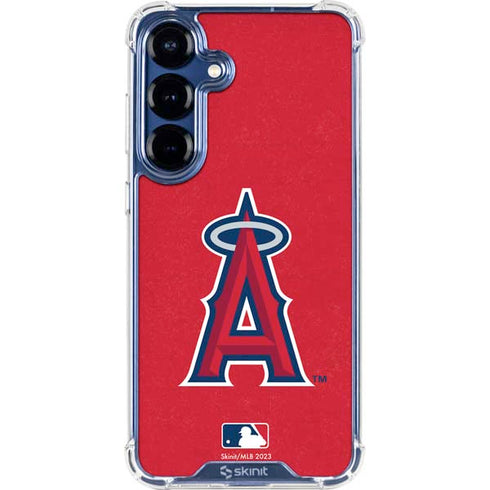 MLB Los Angeles Angels - Solid Distressed Galaxy S25 Plus Clear Case