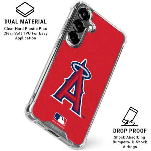 MLB Los Angeles Angels - Solid Distressed Galaxy S26 Clear Case