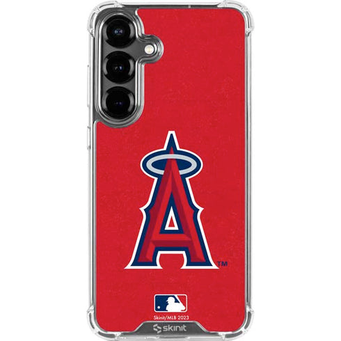 MLB Los Angeles Angels - Solid Distressed Galaxy S26 Plus Clear Case