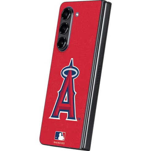 MLB Los Angeles Angels - Solid Distressed Galaxy Z Fold5 5G Skin