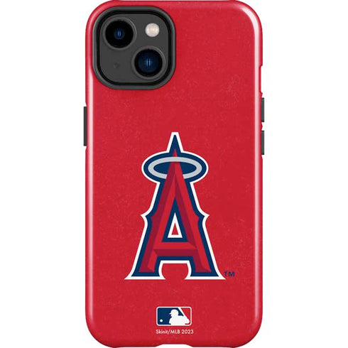 MLB Los Angeles Angels - Solid Distressed iPhone 15 Impact Case