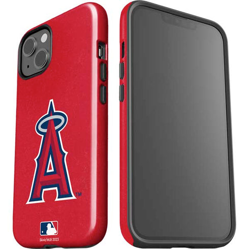 MLB Los Angeles Angels - Solid Distressed iPhone 15 Impact Case