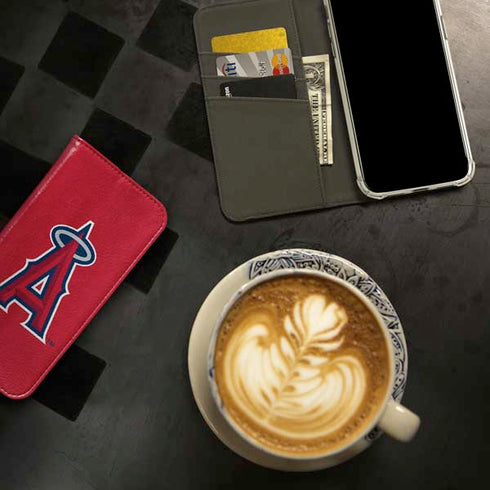 MLB Los Angeles Angels - Solid Distressed iPhone 15 Pro Folio Case