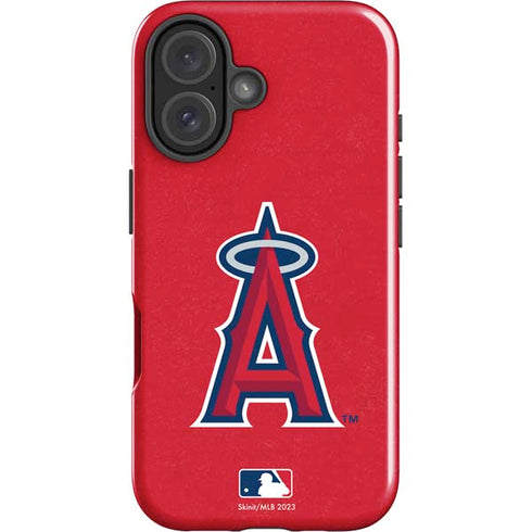 MLB Los Angeles Angels - Solid Distressed iPhone 16 Plus Impact Case