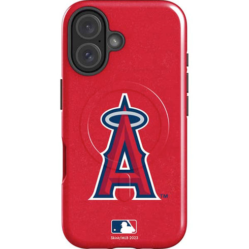 MLB Los Angeles Angels - Solid Distressed iPhone 16 Plus Magsafe Impact Case