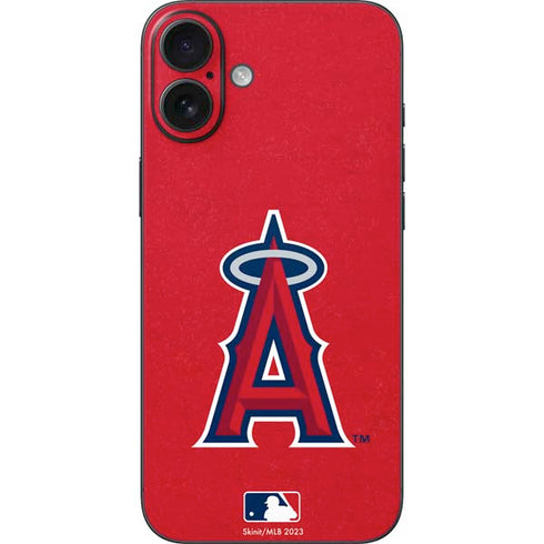 MLB Los Angeles Angels - Solid Distressed iPhone 16 Plus Skin