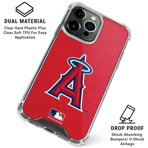 MLB Los Angeles Angels - Solid Distressed iPhone 16 Pro Clear Case