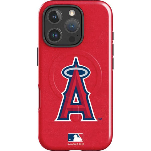 MLB Los Angeles Angels - Solid Distressed iPhone 16 Pro Magsafe Impact Case
