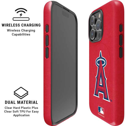 MLB Los Angeles Angels - Solid Distressed iPhone 16 Pro Magsafe Impact Case