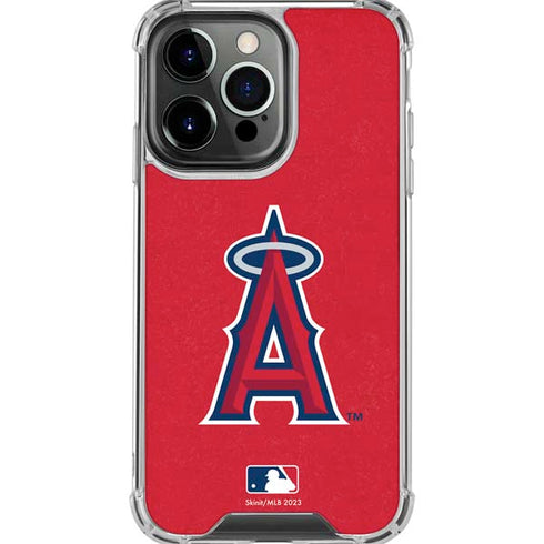 MLB Los Angeles Angels - Solid Distressed iPhone 16 Pro Max Clear Case