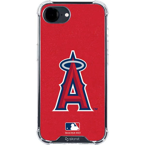 MLB Los Angeles Angels - Solid Distressed iPhone 16e Clear Case