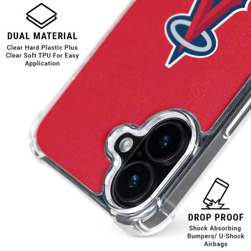 MLB Los Angeles Angels - Solid Distressed iPhone 17 Clear Case