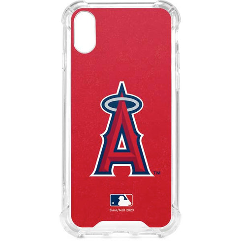 MLB Los Angeles Angels - Solid Distressed iPhone XS Clear Case