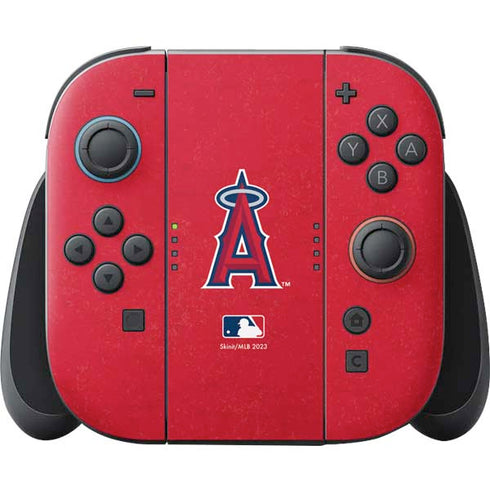 MLB Los Angeles Angels - Solid Distressed Nintendo Switch 2 (2025) Joy-Con Controller Skin