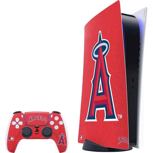 MLB Los Angeles Angels - Solid Distressed PlayStation PS5 Skins