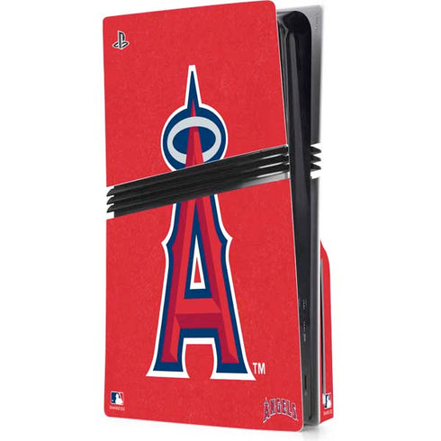 MLB Los Angeles Angels - Solid Distressed PS5 Pro Disk Console Skin