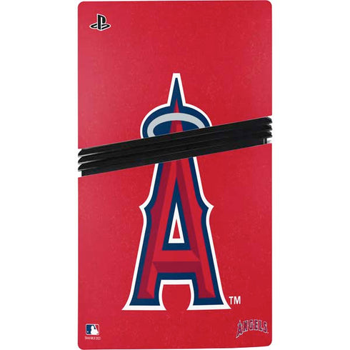 MLB Los Angeles Angels - Solid Distressed PS5 Pro Disk Console Skin