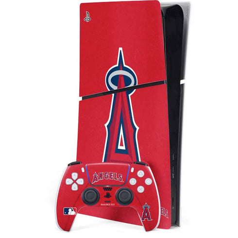 MLB Los Angeles Angels - Solid Distressed PlayStation PS5 Skins