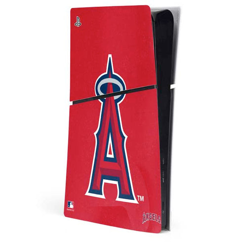 MLB Los Angeles Angels - Solid Distressed PS5 Slim Digital Edition Console Skin