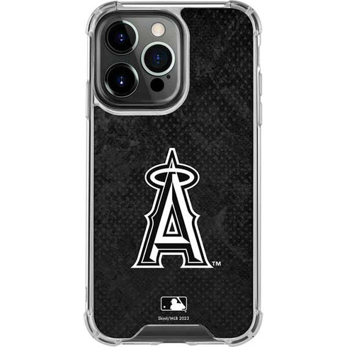 MLB Los Angeles Angels Dark Wash iPhone 16 Pro Clear Case