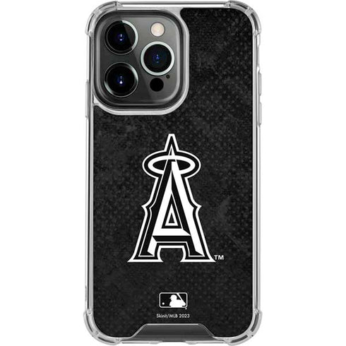 MLB Los Angeles Angels Dark Wash iPhone 16 Pro Max Clear Case