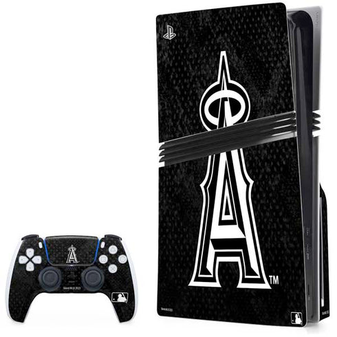 MLB Los Angeles Angels Dark Wash PS5 Pro Disk Bundle Skin