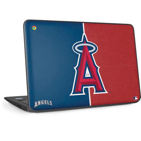 MLB Los Angeles Angels Split HP Chromebook Skin