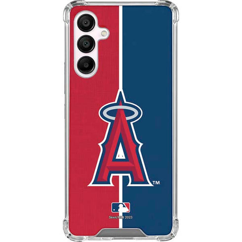 MLB Los Angeles Angels Split Galaxy A16 5G Clear Case