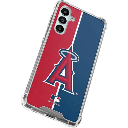 MLB Los Angeles Angels Split Galaxy A16 5G Clear Case