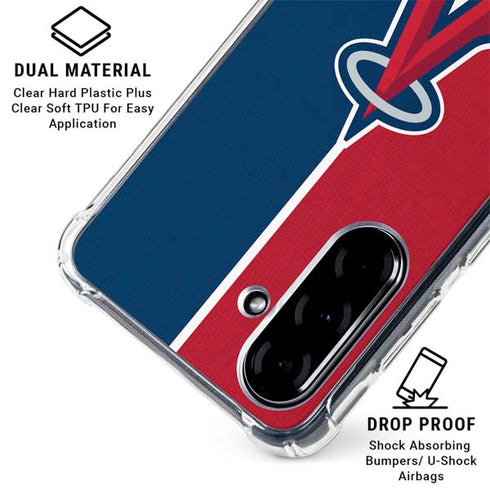 MLB Los Angeles Angels Split Galaxy A36 5G Clear Case