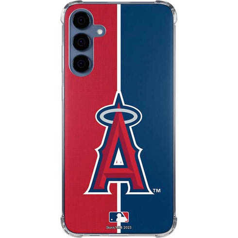 MLB Los Angeles Angels Split Galaxy A55 5G Clear Case