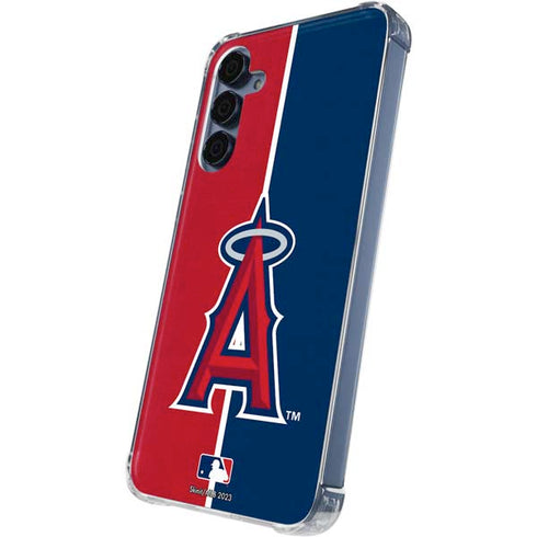 MLB Los Angeles Angels Split Galaxy A55 5G Clear Case