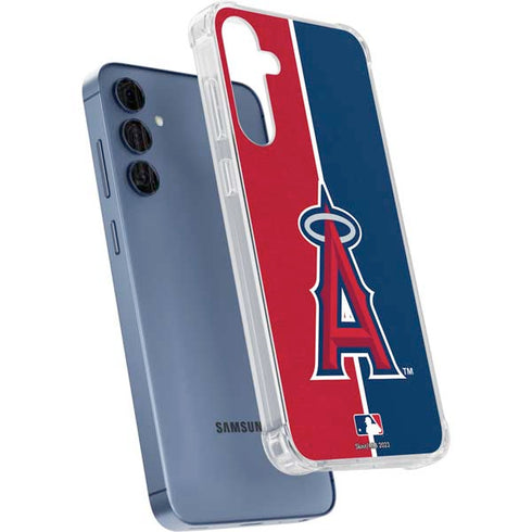 MLB Los Angeles Angels Split Galaxy A55 5G Clear Case