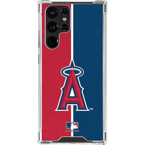 MLB Los Angeles Angels Split Galaxy S23 Ultra Clear Case