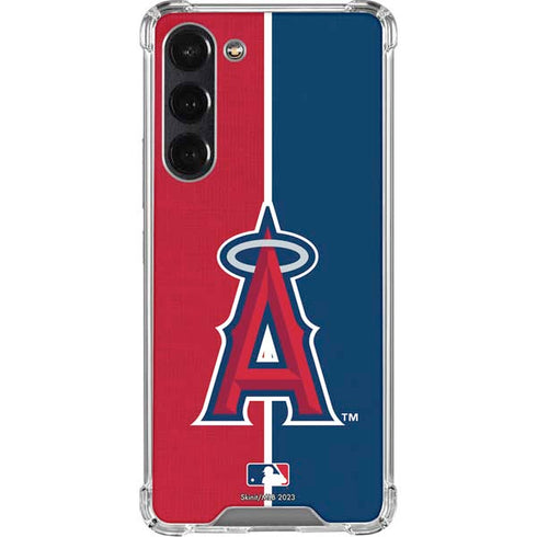 MLB Los Angeles Angels Split Galaxy S24 FE Clear Case