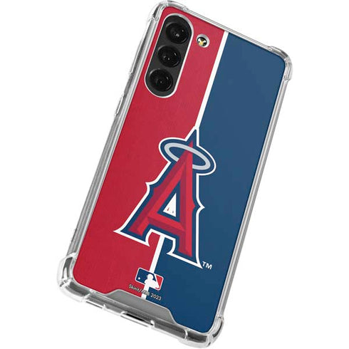 MLB Los Angeles Angels Split Galaxy S24 FE Clear Case