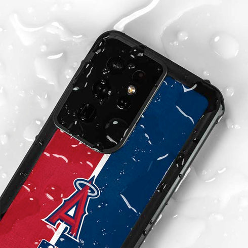 MLB Los Angeles Angels Split Galaxy S24 Ultra Waterproof Case