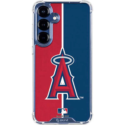 MLB Los Angeles Angels Split Galaxy S25 Clear Case