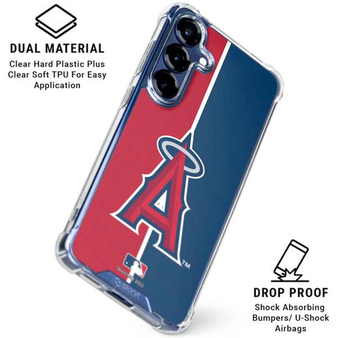 MLB Los Angeles Angels Split Galaxy S25 Clear Case
