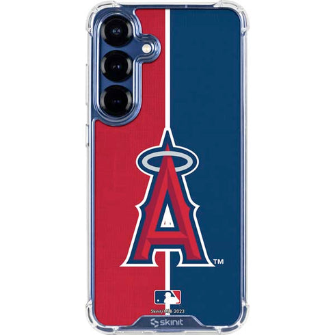 MLB Los Angeles Angels Split Galaxy S25 Plus Clear Case