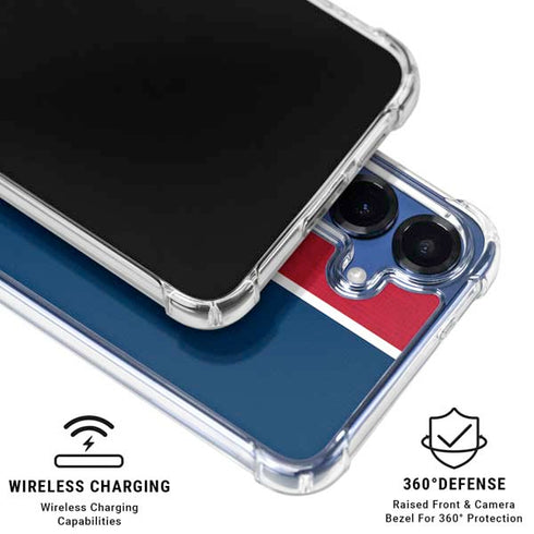 MLB Los Angeles Angels Split Galaxy S25 Plus Clear Case
