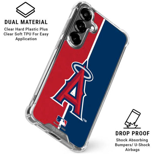 MLB Los Angeles Angels Split Galaxy S26 Clear Case