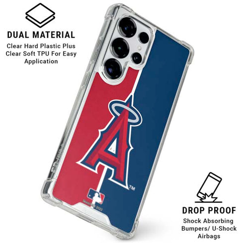 MLB Los Angeles Angels Split Galaxy S26 Ultra Clear Case