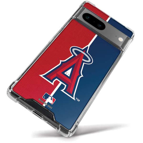 MLB Los Angeles Angels Split Google Pixel 8a Clear Case