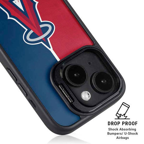 MLB Los Angeles Angels Split iPhone 14 Plus Kickstand Case
