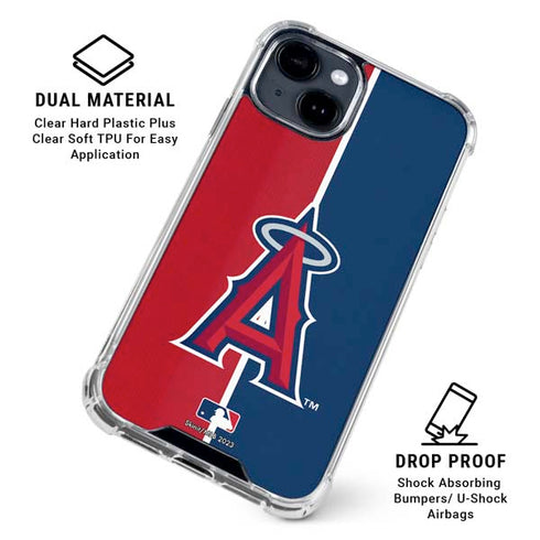 MLB Los Angeles Angels Split iPhone 15 Clear Case