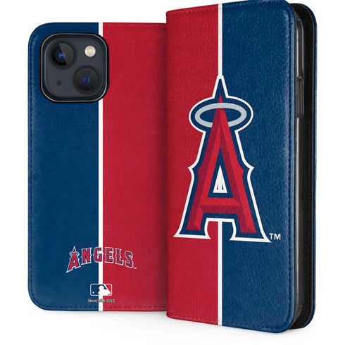 MLB Los Angeles Angels Split iPhone 15 Plus Folio Case