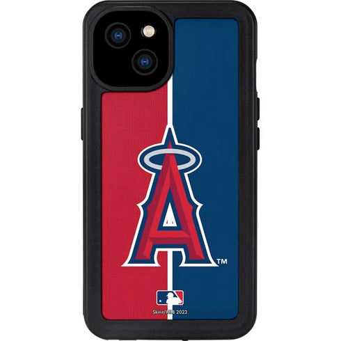 MLB Los Angeles Angels Split iPhone 15 Plus Waterproof Case
